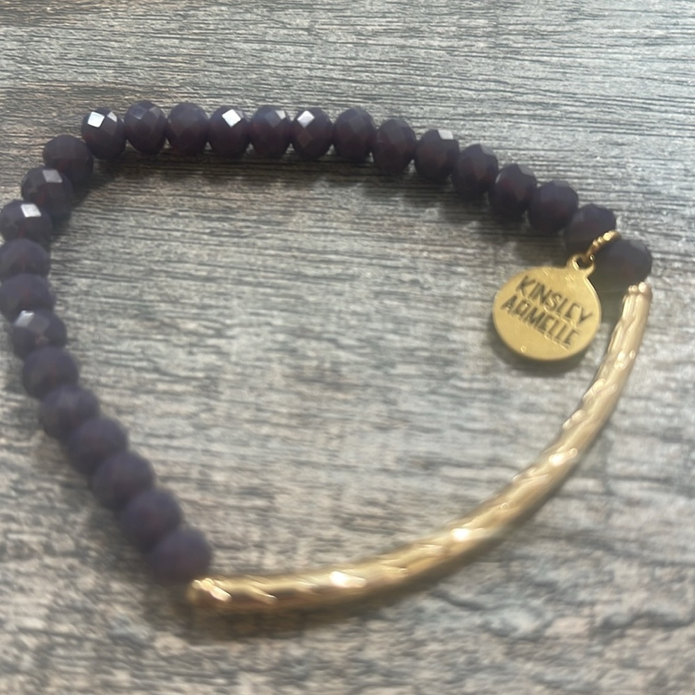Kinsley Armelle dark purple stones bracelet